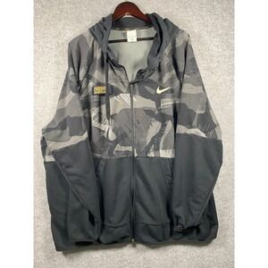 Nike Mens 4XL Dri-FIT Cascade Brushstroke Camo FullZip Hoodie Black Gray DPM-001